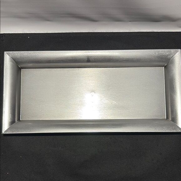 3 Silver Rectangular charger plates. - Picture 4 of 5